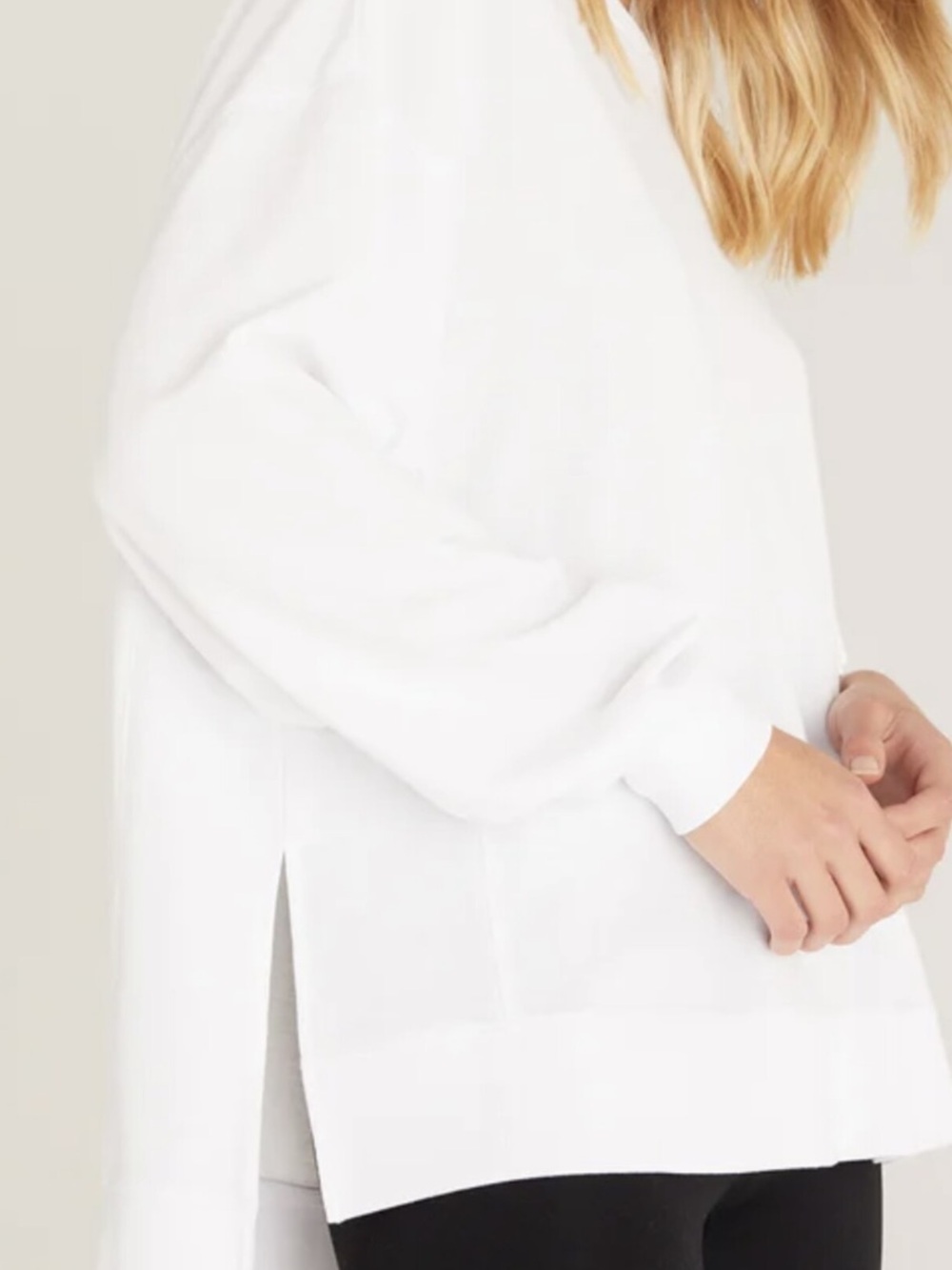 [Z Supply] Modern Weekender Sweatshirt in White - Picture 10 of 11